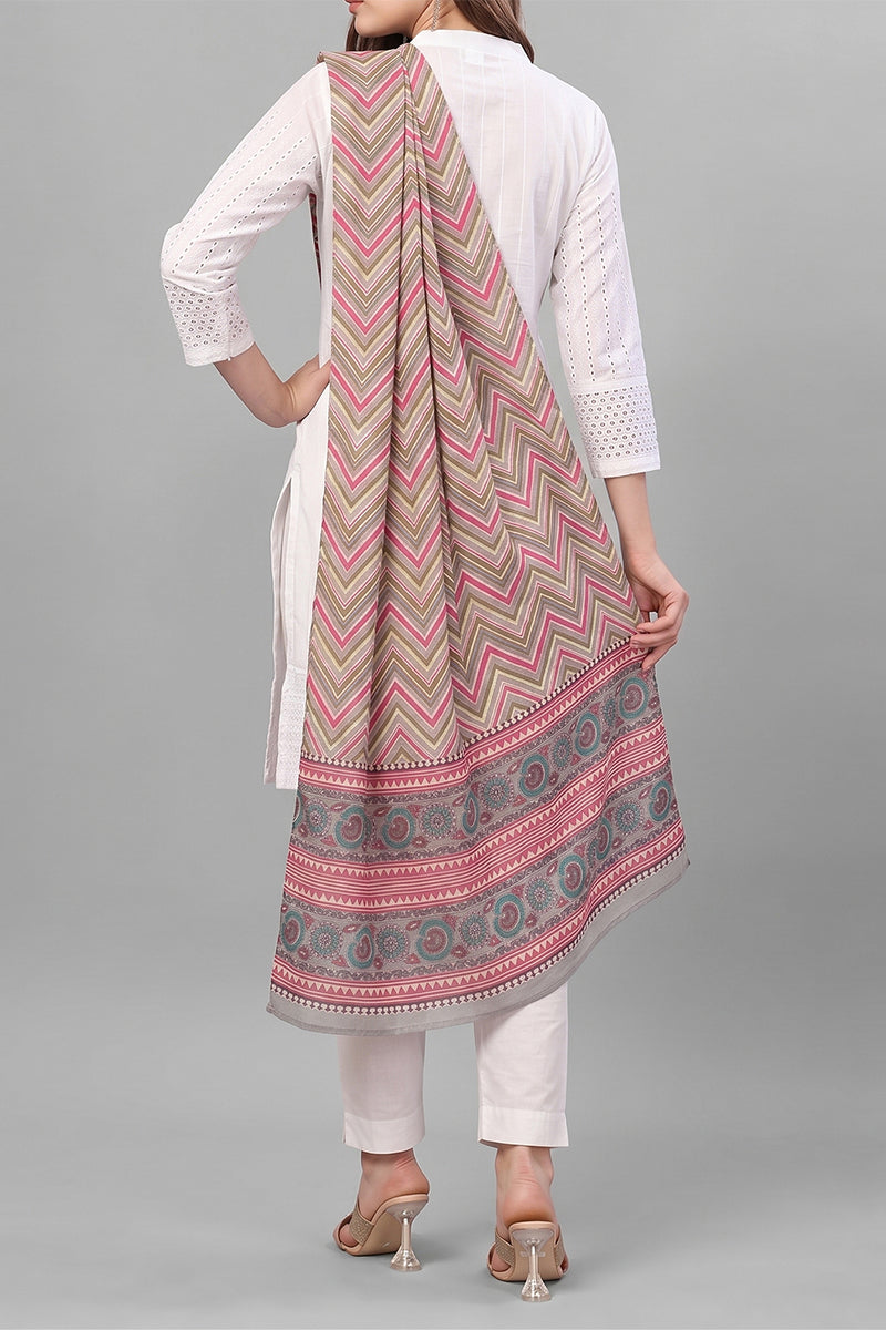 Multicolor Chevron Printed Dupatta WDPT1001