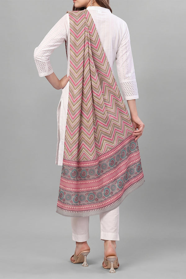 Multicolor Chevron Printed Dupatta WDPT1001