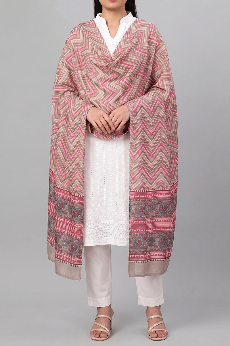 Multicolor Chevron Printed Dupatta WDPT1001