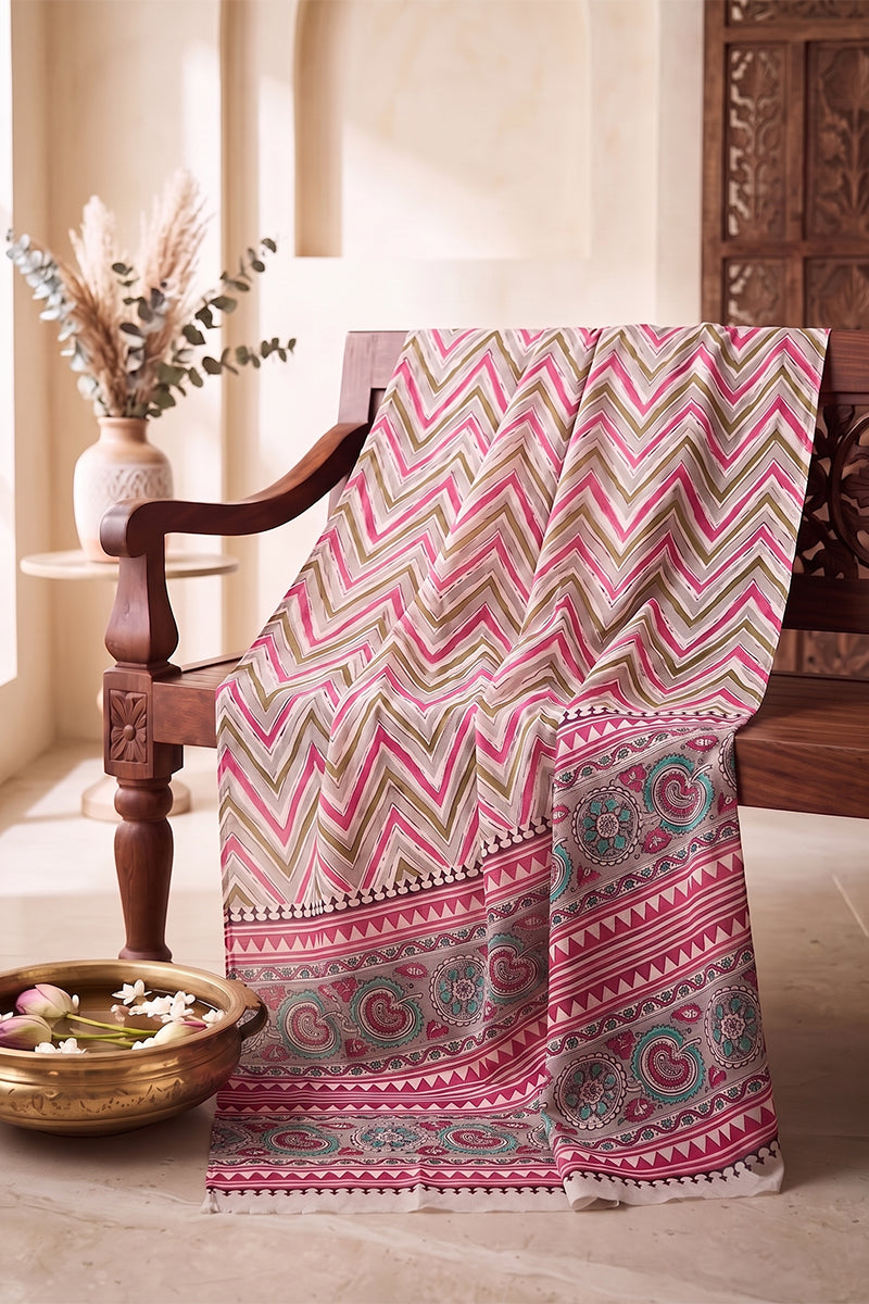 Multicolor Chevron Printed Dupatta WDPT1001