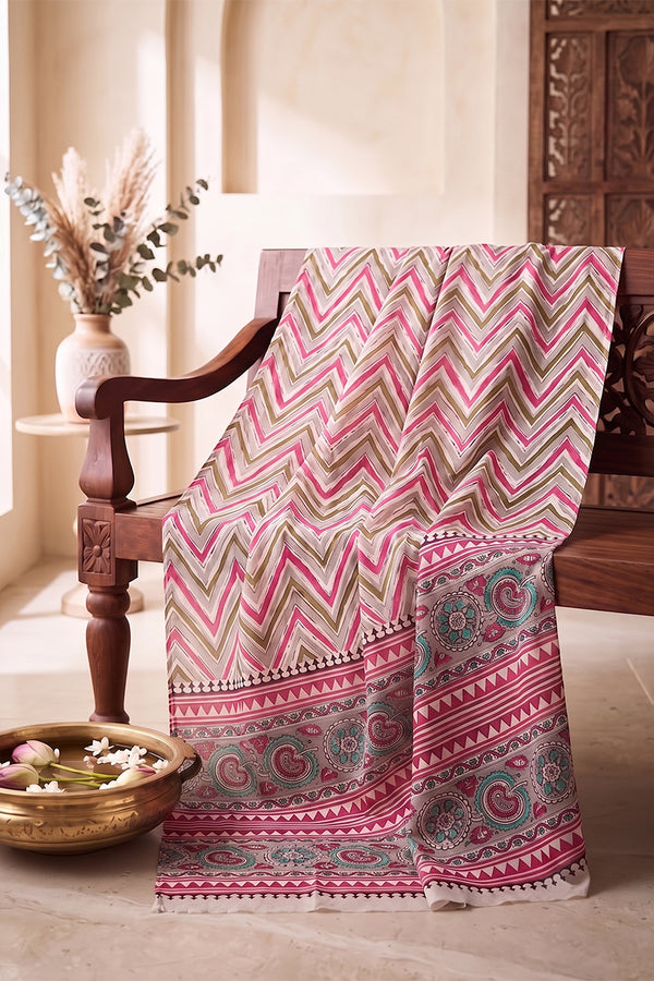 Multicolor Chevron Printed Dupatta WDPT1001