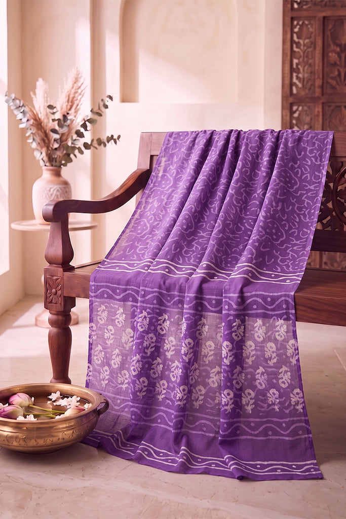 Violet Abstract Printed Dupatta WDPT1003