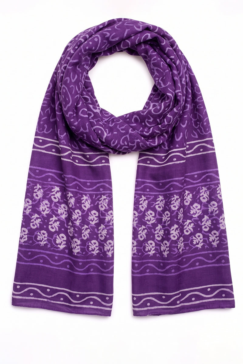 Violet Abstract Printed Dupatta WDPT1003