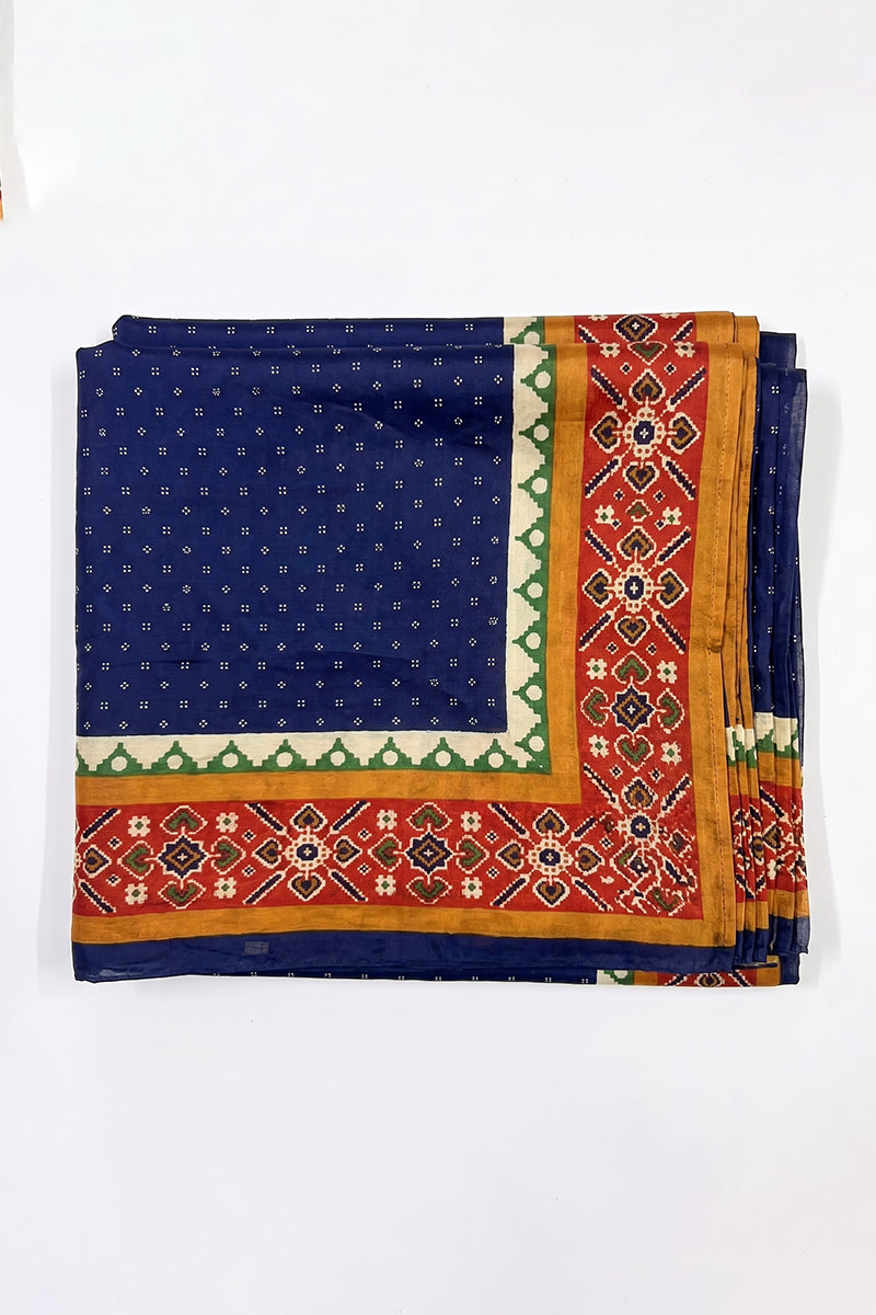 Blue Ethnic Printed Dupatta WDPT1004