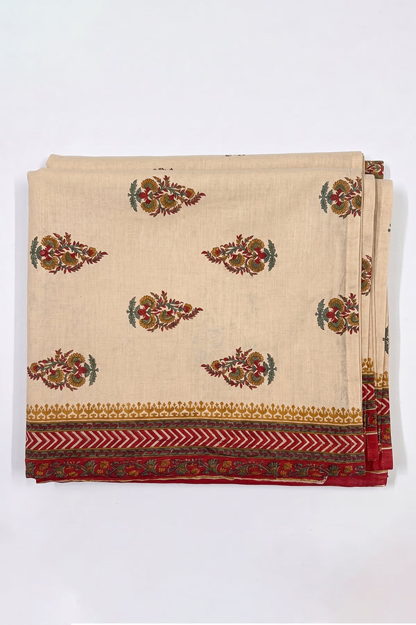 Beige Floral Printed Dupatta WDPT1005
