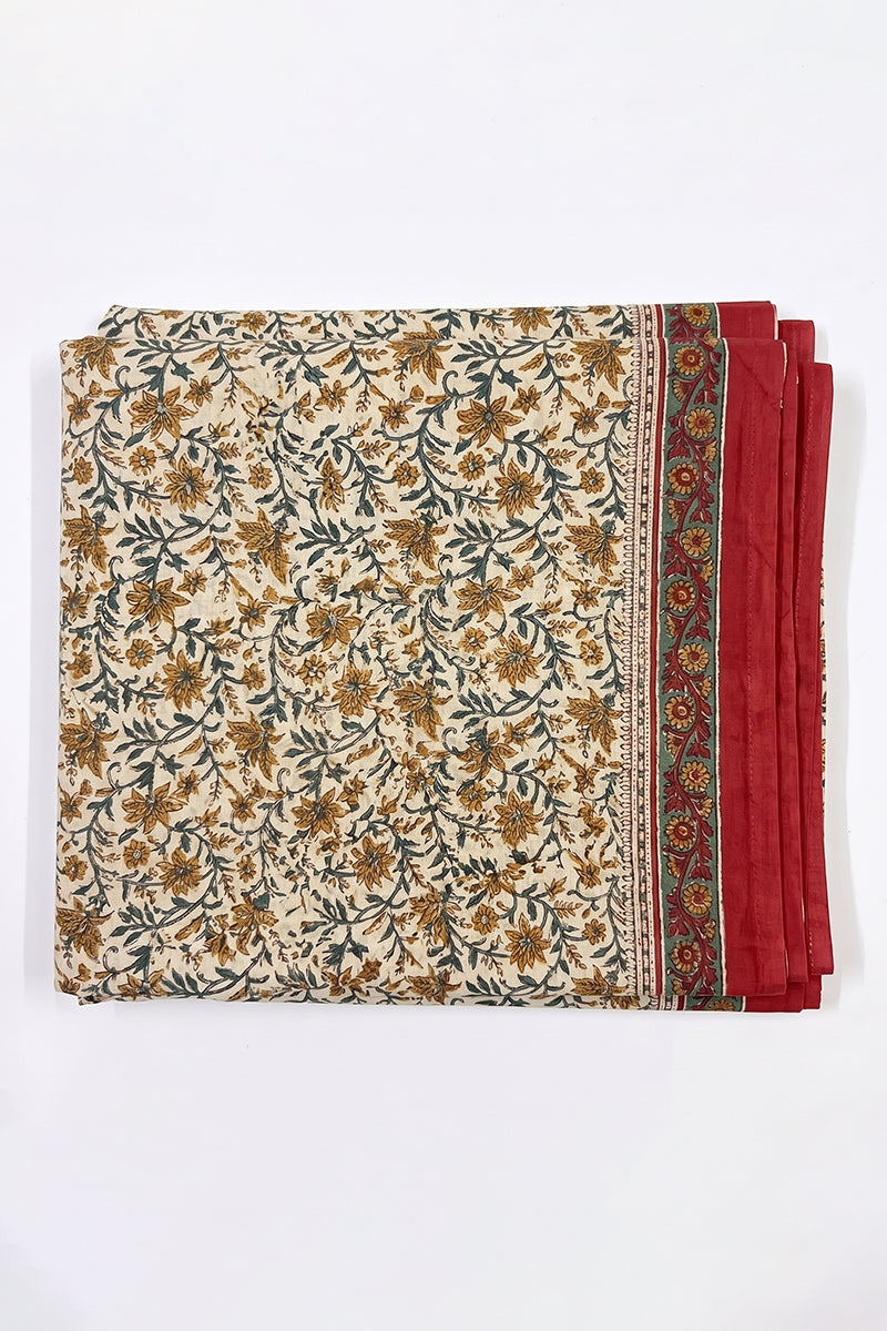 Beige Floral Printed Dupatta WDPT1006