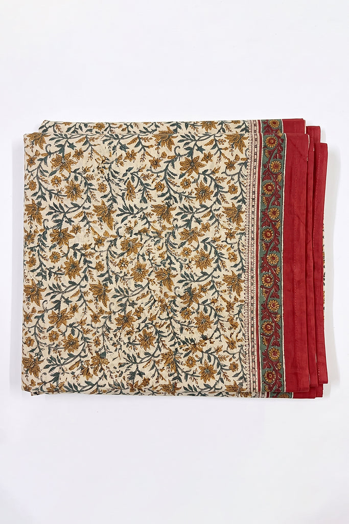 Beige Floral Printed Dupatta WDPT1006