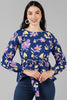  Women Navy Blue Printed Floral Tops