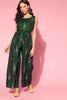  Green Printed Basic Jumpsuit