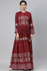  Women Maroon Floral Printed Kurta