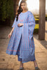 Blue Pure Cotton Ethnic Motifs Anarkali Suit Set VKSKD1931