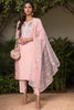 Pink Silk Blend Solid Embroidered Straight Suit Set PKSKD2012