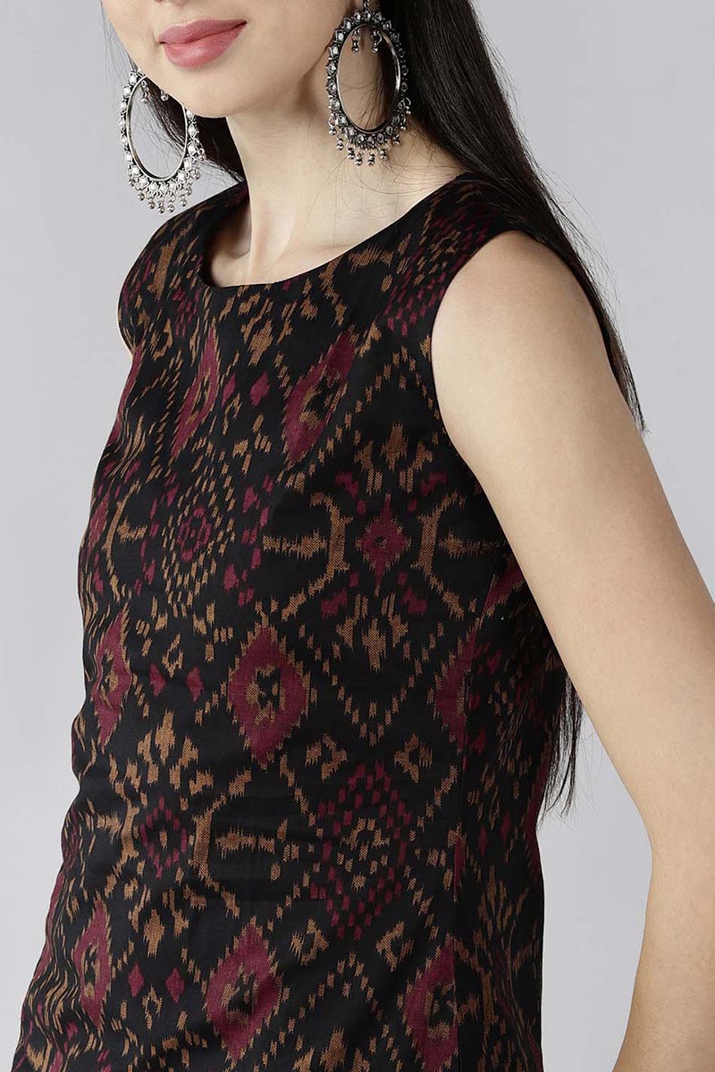  Women Black Ethnic Motifs Printed Kurtas