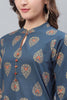   Printed Simple Navy Blue Kurti