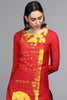  Women Regular Wear Red Color Crepe Fabric Printed Fancy Kurti