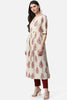   Cotton Beige Ethnic Motifs Printed A Line Kurti