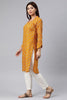  Women Mustard Yellow Ethnic Motifs Printed Kurta