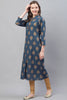   Printed Simple Navy Blue Kurti