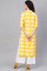   Cotton Fabric Printed Stylish Yellow Color Kurti