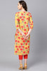   Printed Stylish Yellow Color Kurti