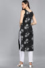  Women Black Floral Printed Kurta