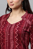   Regular Wear Cotton Fabric Printed Maroon Color Simple Kurta And Palazzo Set