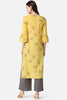   Regular Wear Fabric Printed Light Yellow Kurta Palazzo Set