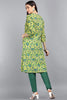   Cotton Printed Simple Function Wear Green Kurti