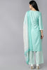  Women Sea Green Ethnic Motifs Printed Regular Kurta with Palazzos With Dupatta Set