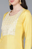  Women Yellow Poly Silk Embroidered Kurta Trousers With Dupatta