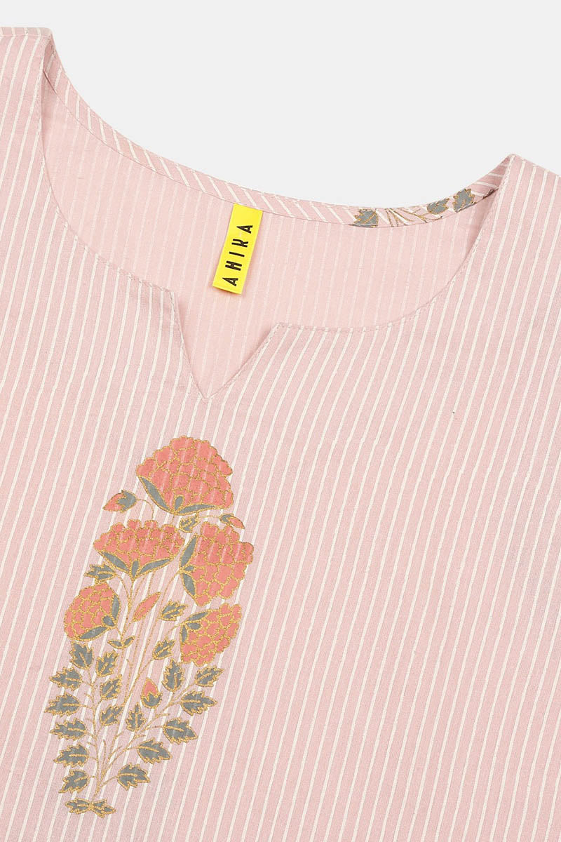 Peach Floral Printed Top