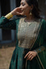 Green Silk Blend Woven Design Anarkali Suit Set PKSKD1709