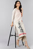  Women Cream Floral Kurtas 