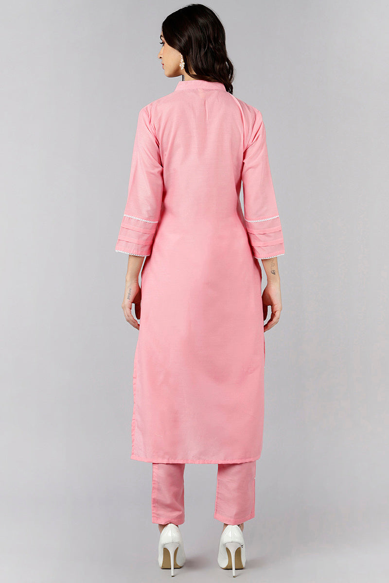  Women Solid Kurta with Trousers