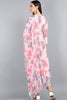  Women Pink Floral Printed Panelled Kurta with Palazzos Dupatta Set