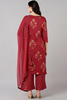  Women Crepe Maroon Ethnic Motifs Printed Straight Kurta Palazzo Dupatta Set