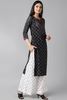  Women Black Ethnic Motifs Printed Regular Kurta with Palazzos Dupatta Set