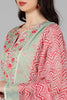  Women Olive Paisley Printed Kurta Trousers With Dupatta