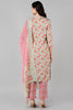  Women Olive Paisley Printed Kurta Trousers With Dupatta