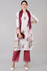  Women White Floral Solid Kurta Palazzos With Dupatta