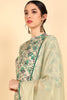  Women Cream Printed Kurti Palazzos With Dupatta