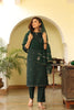  Women Green Ethnic Motifs Printed Kurta Set With Dupatta