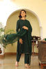  Women Green Ethnic Motifs Printed Kurta Set With Dupatta