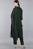  Women Green Geometric Embroidered Kurta Set With Dupatta