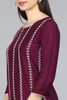  Women Burgundy Kurta with Trousers Dupatta