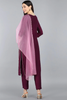  Women Burgundy Kurta with Trousers Dupatta