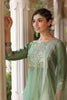  Women Green Solid Embroidered Kurta Trousers With Dupatta 