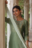  Women Green Solid Embroidered Kurta Trousers With Dupatta 