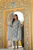  Women Grey Woven Design Kurta Trousers With Dupatta