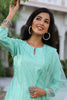  Women Teal Solid Kurta Palazzos With Dupatta